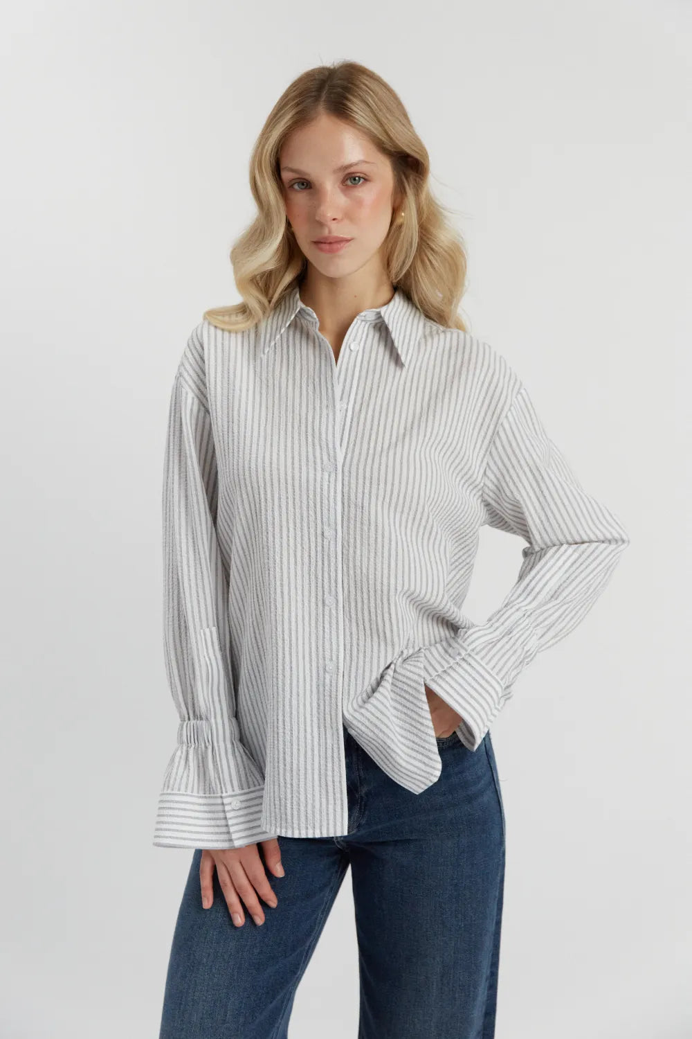 Madie Ribbed Cotton Shirt