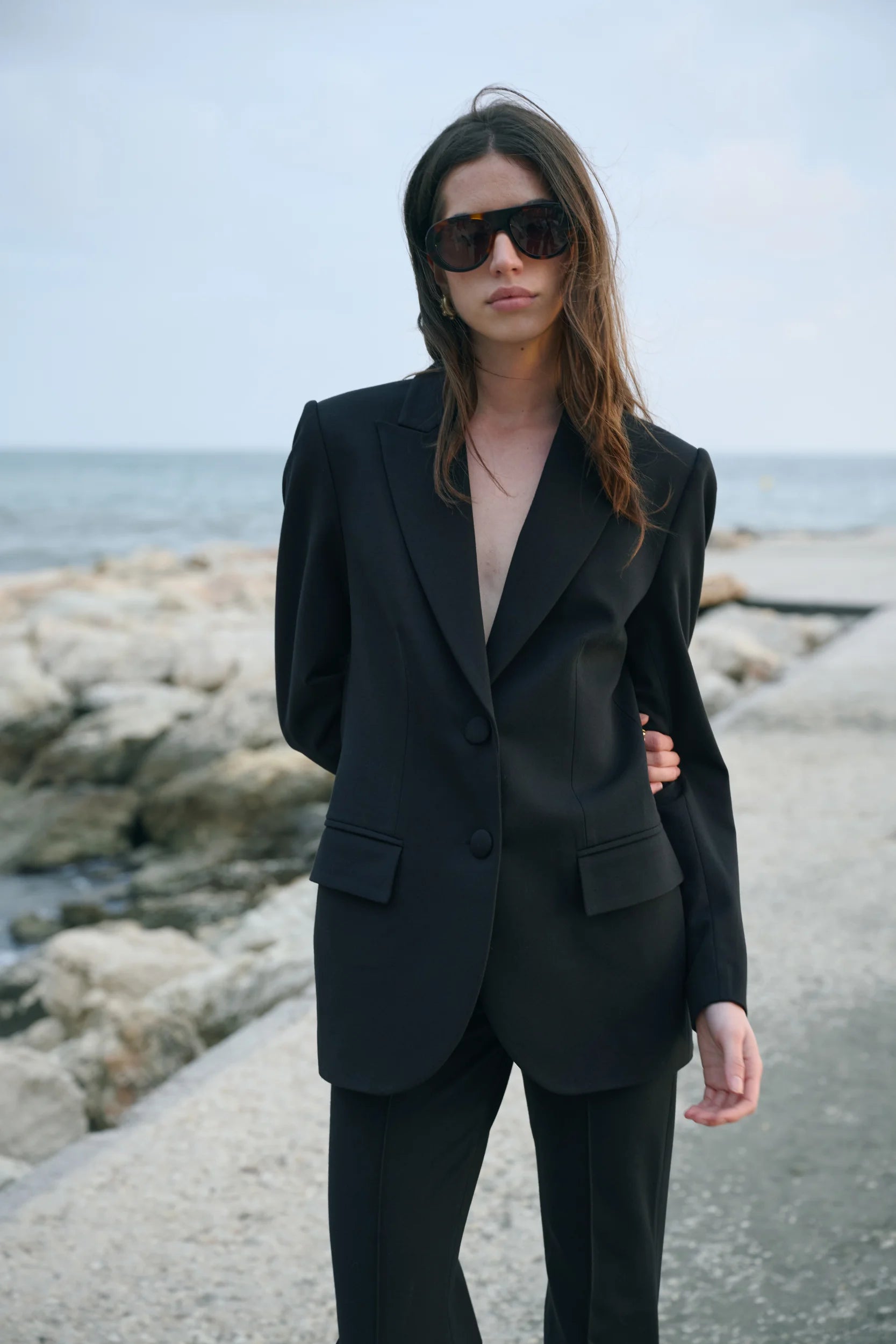 Dzianinowy garnitur Manon black