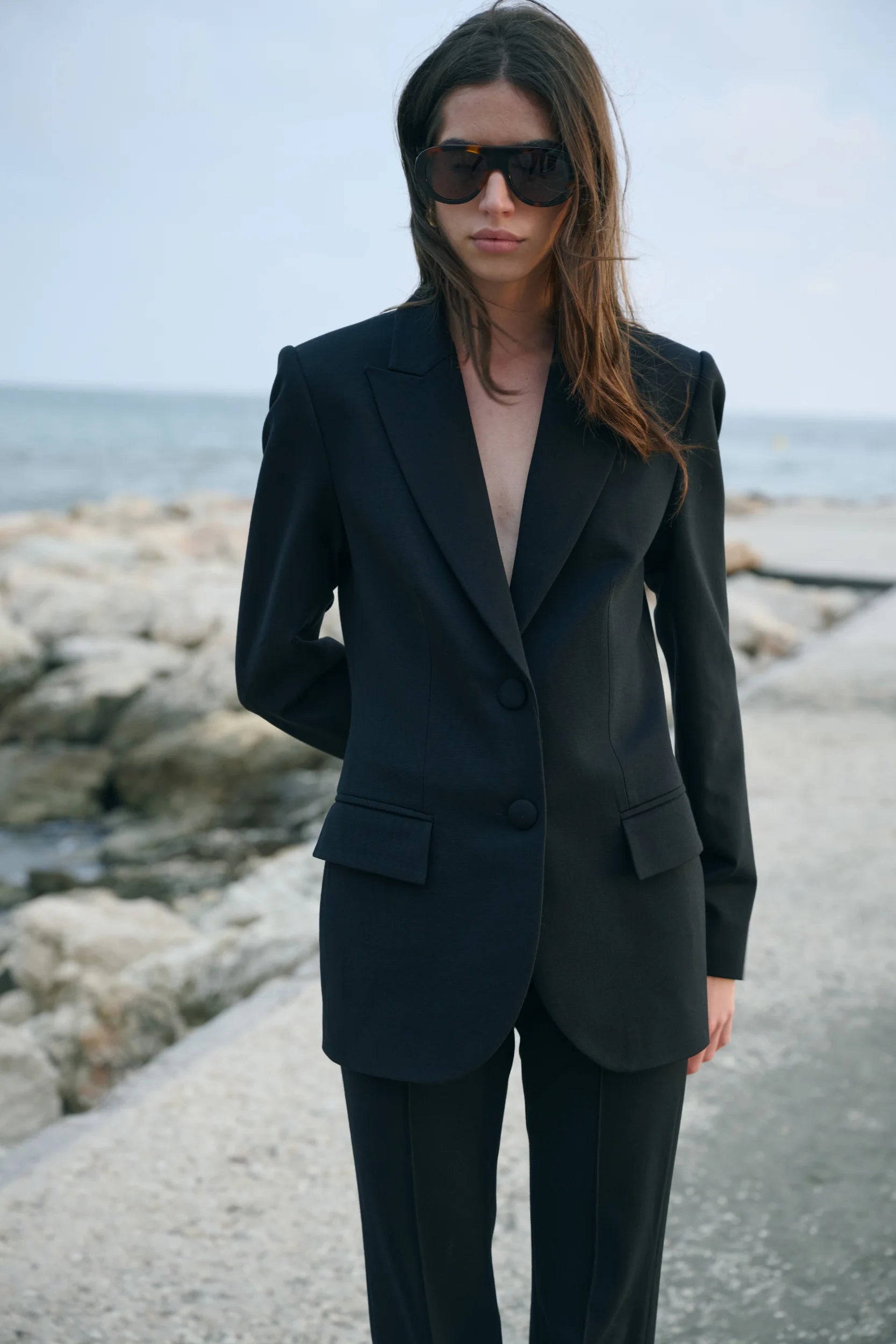 Dzianinowy garnitur Manon black