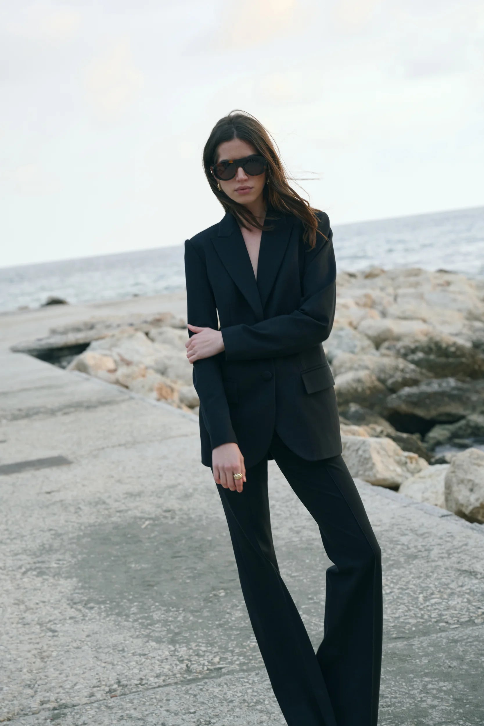 Dzianinowy garnitur Manon black