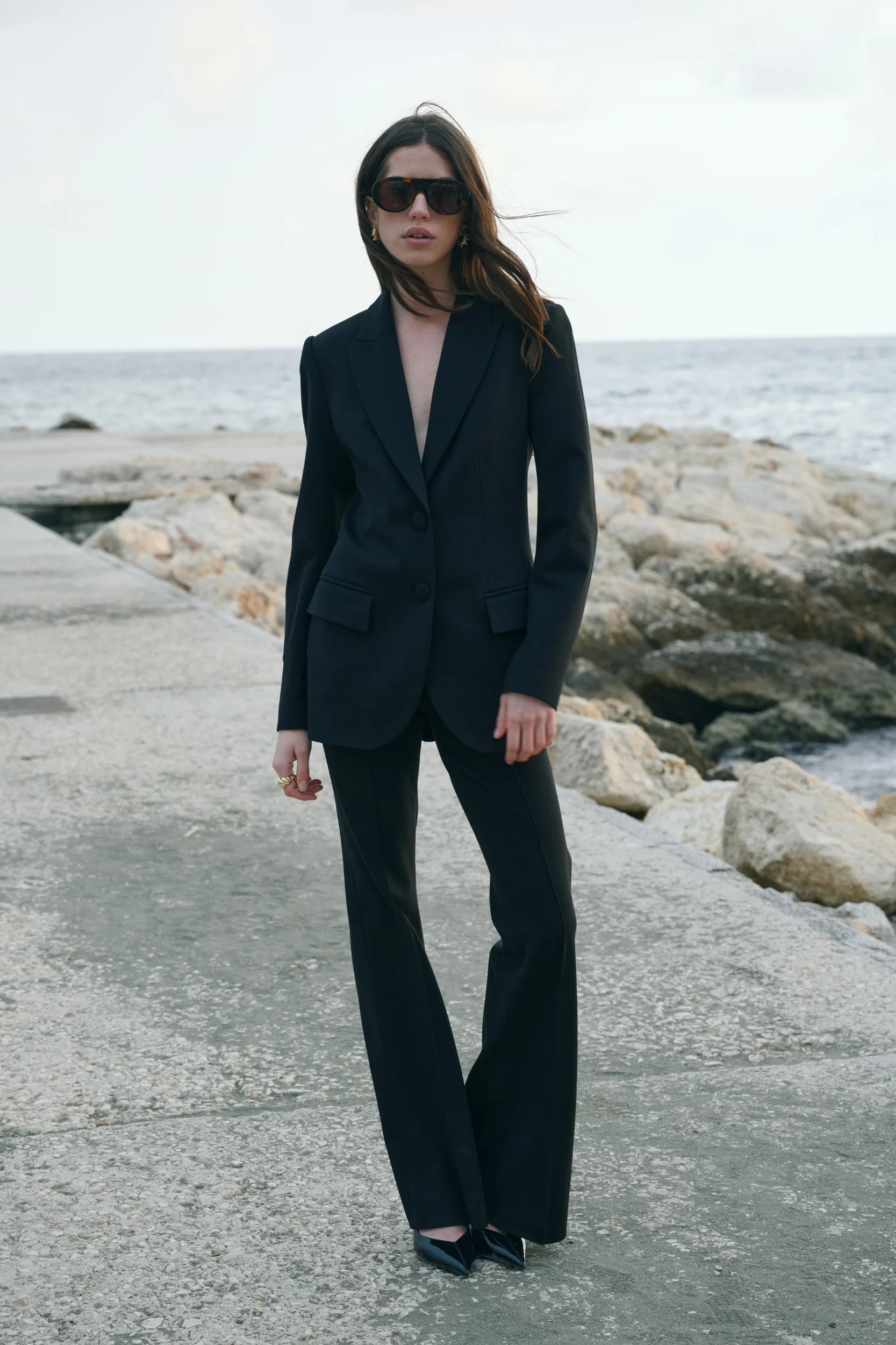 Dzianinowy garnitur Manon black