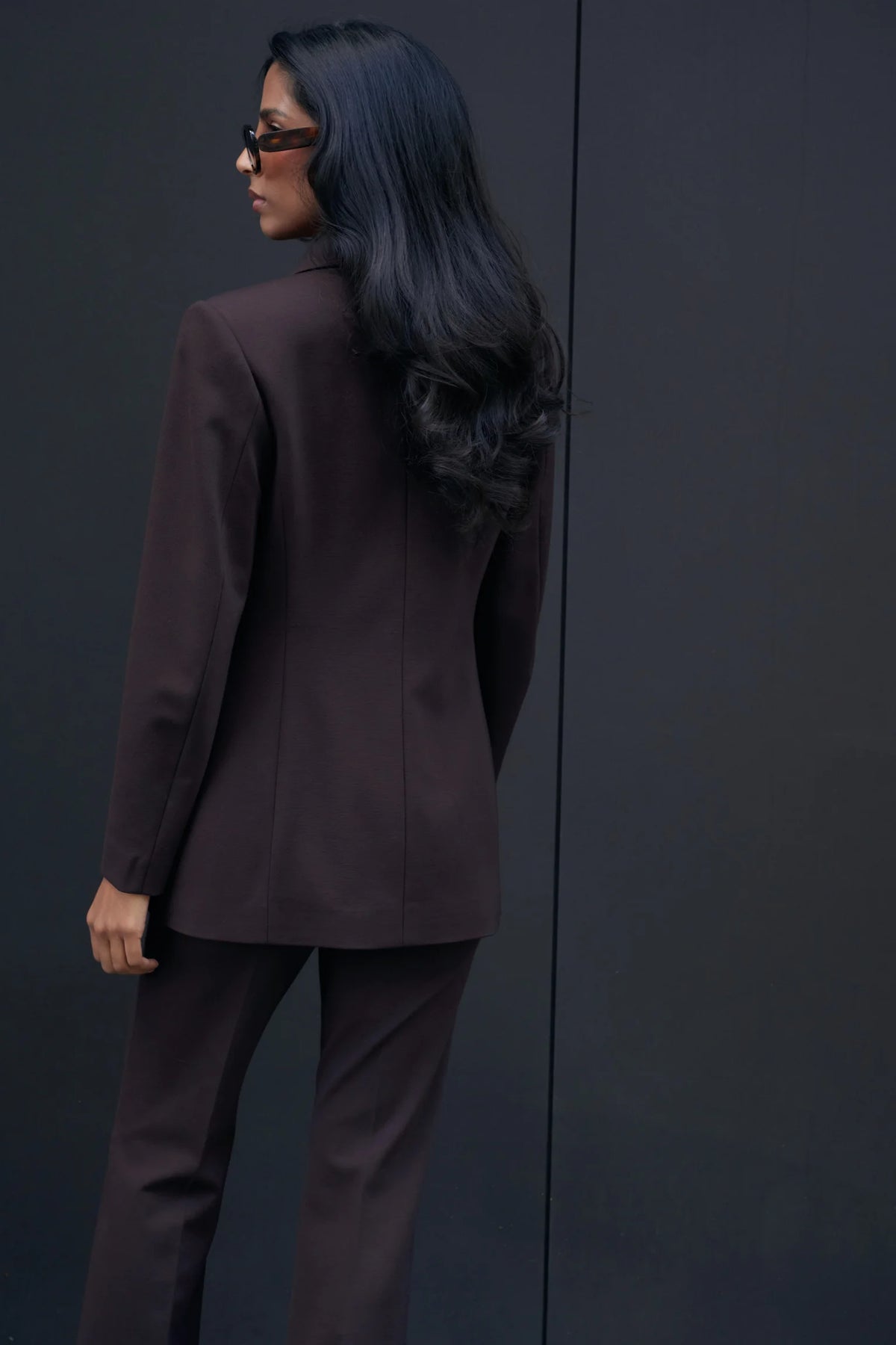 Manon brown knitted blazer