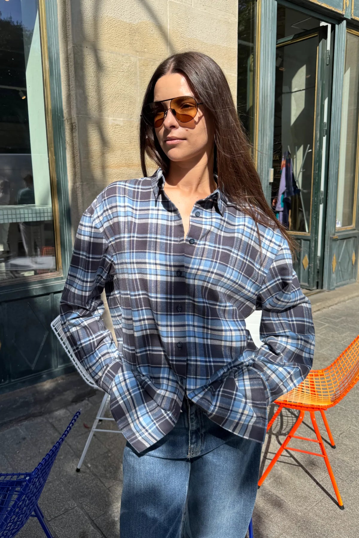 Koszula w kratę Luisa blue
