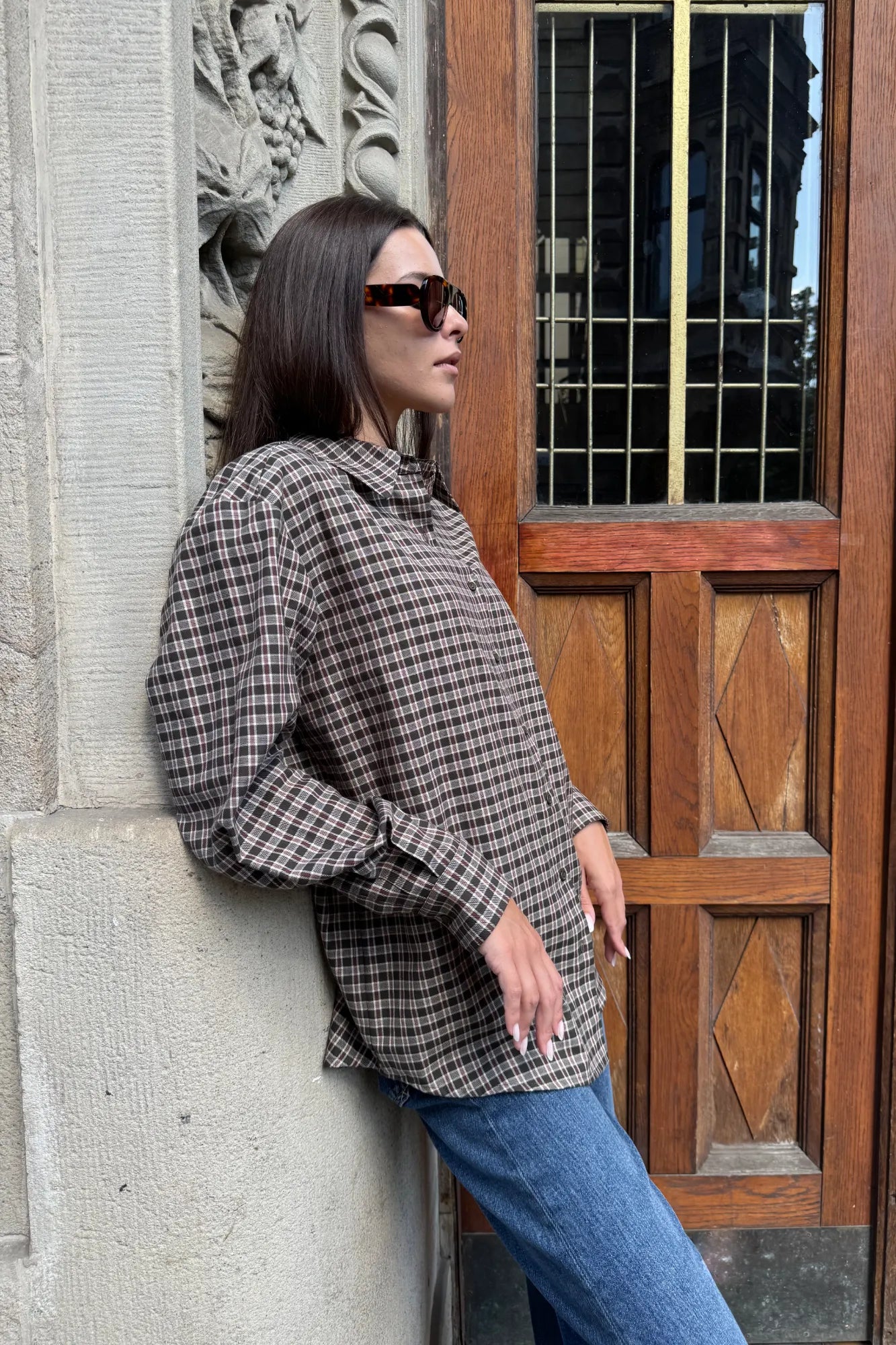Koszula w kratę Penelope boyfriend