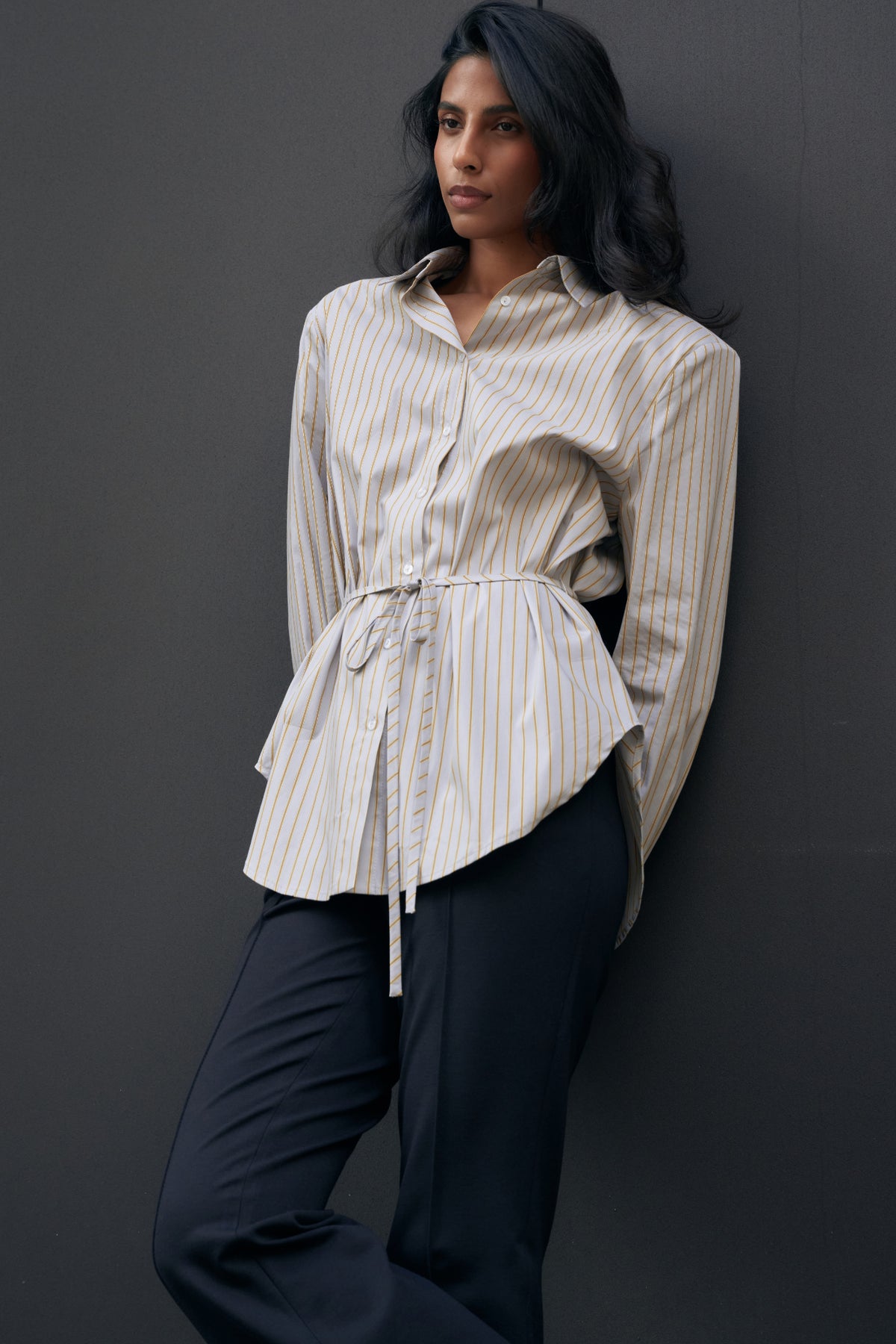 Koszula Roma Light Grey Stripes