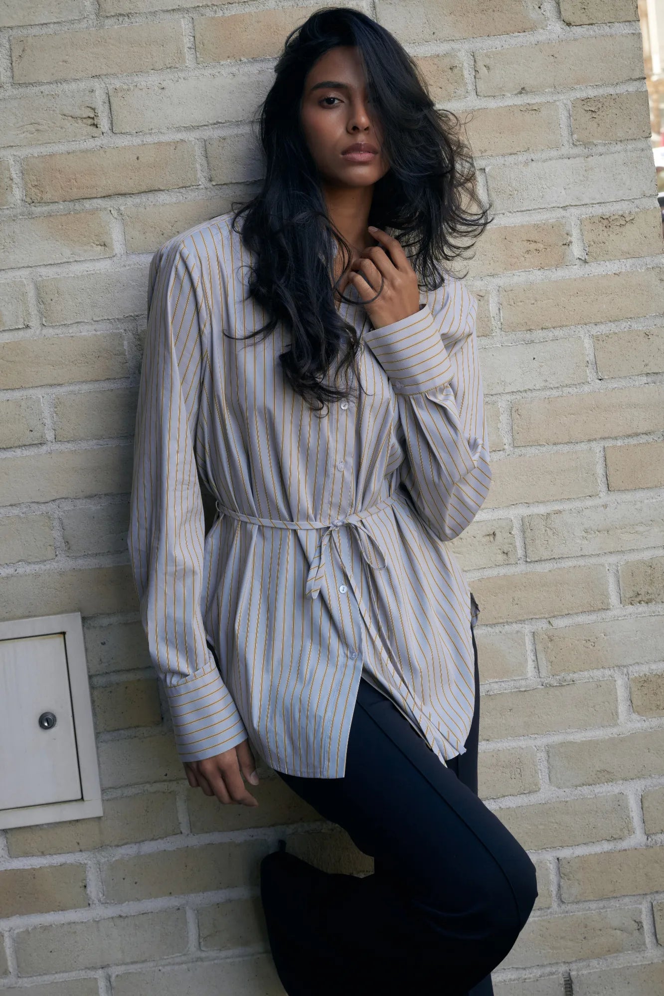 Koszula Roma Light Grey Stripes