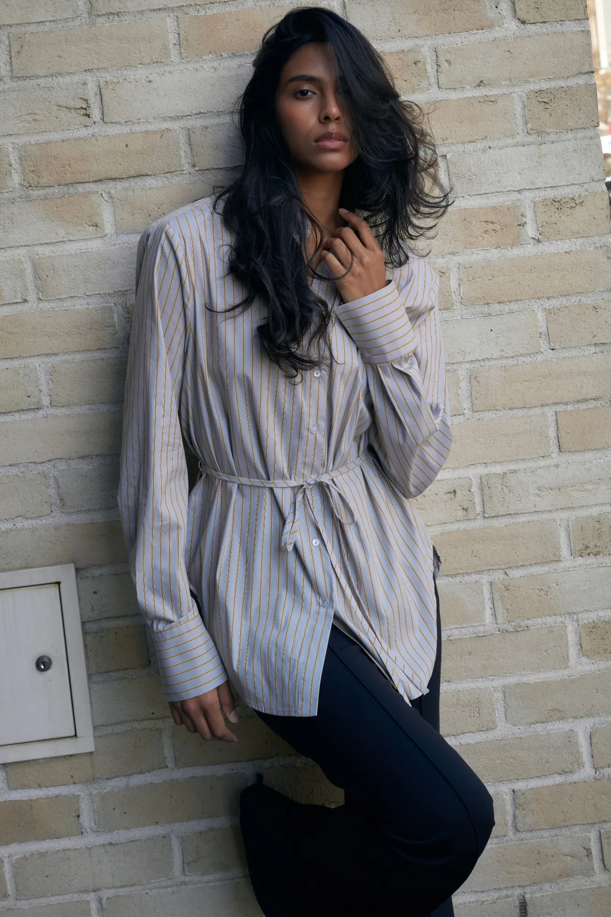 Koszula Roma Light Grey Stripes