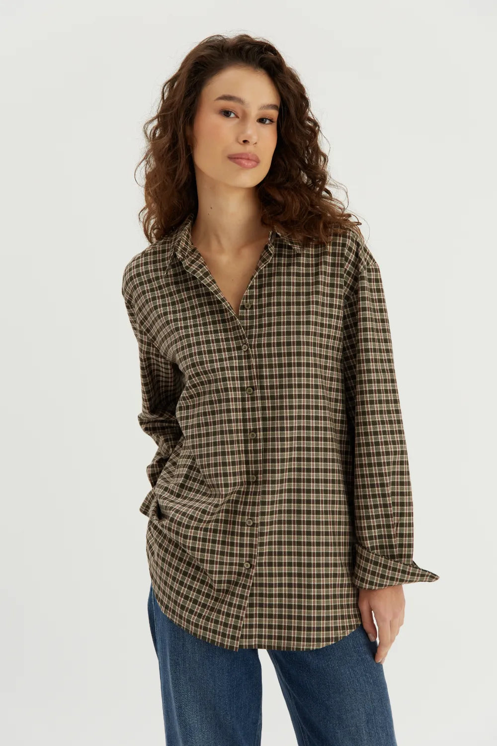 Penelope boyfriend checkered shirt