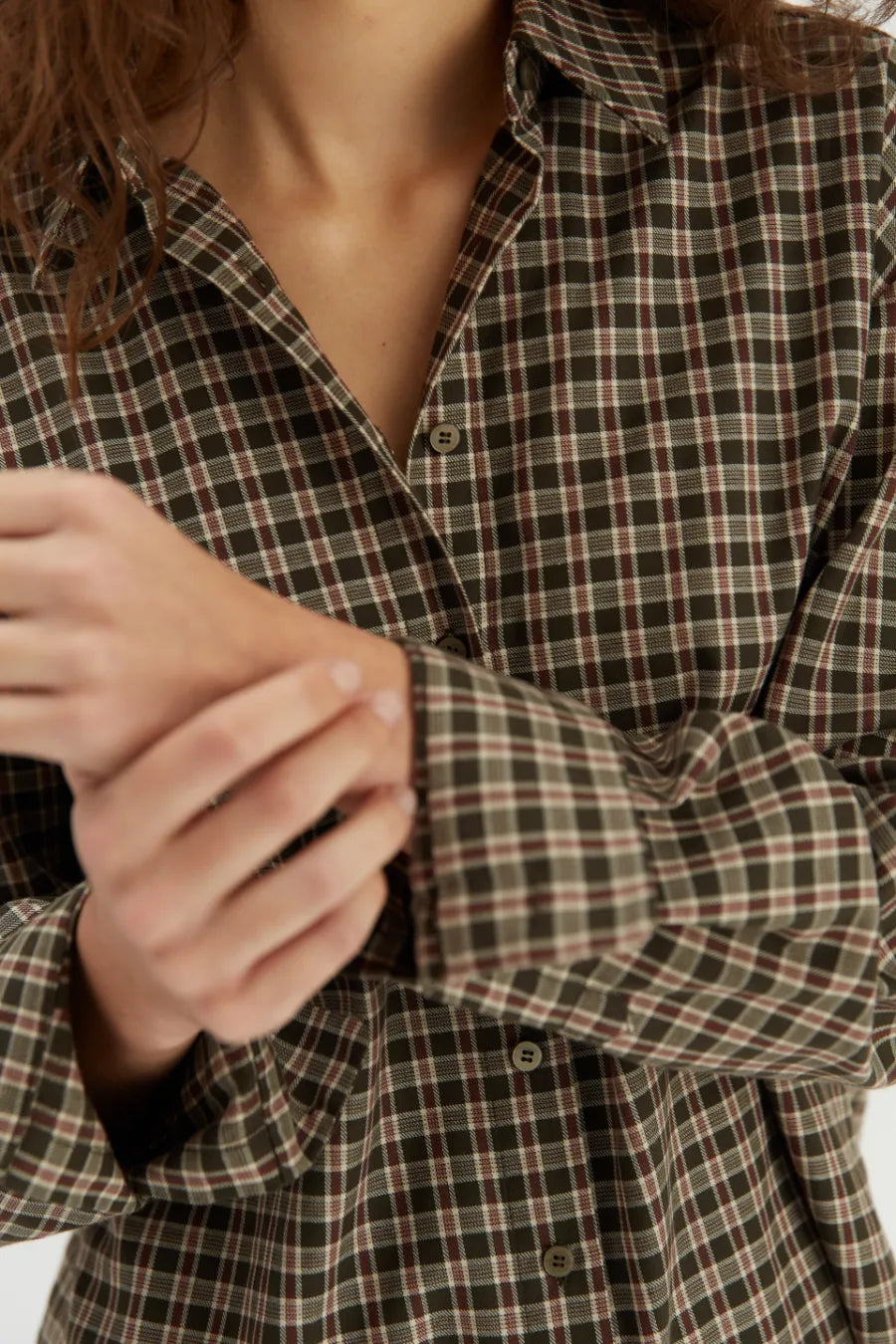 Penelope boyfriend checkered shirt