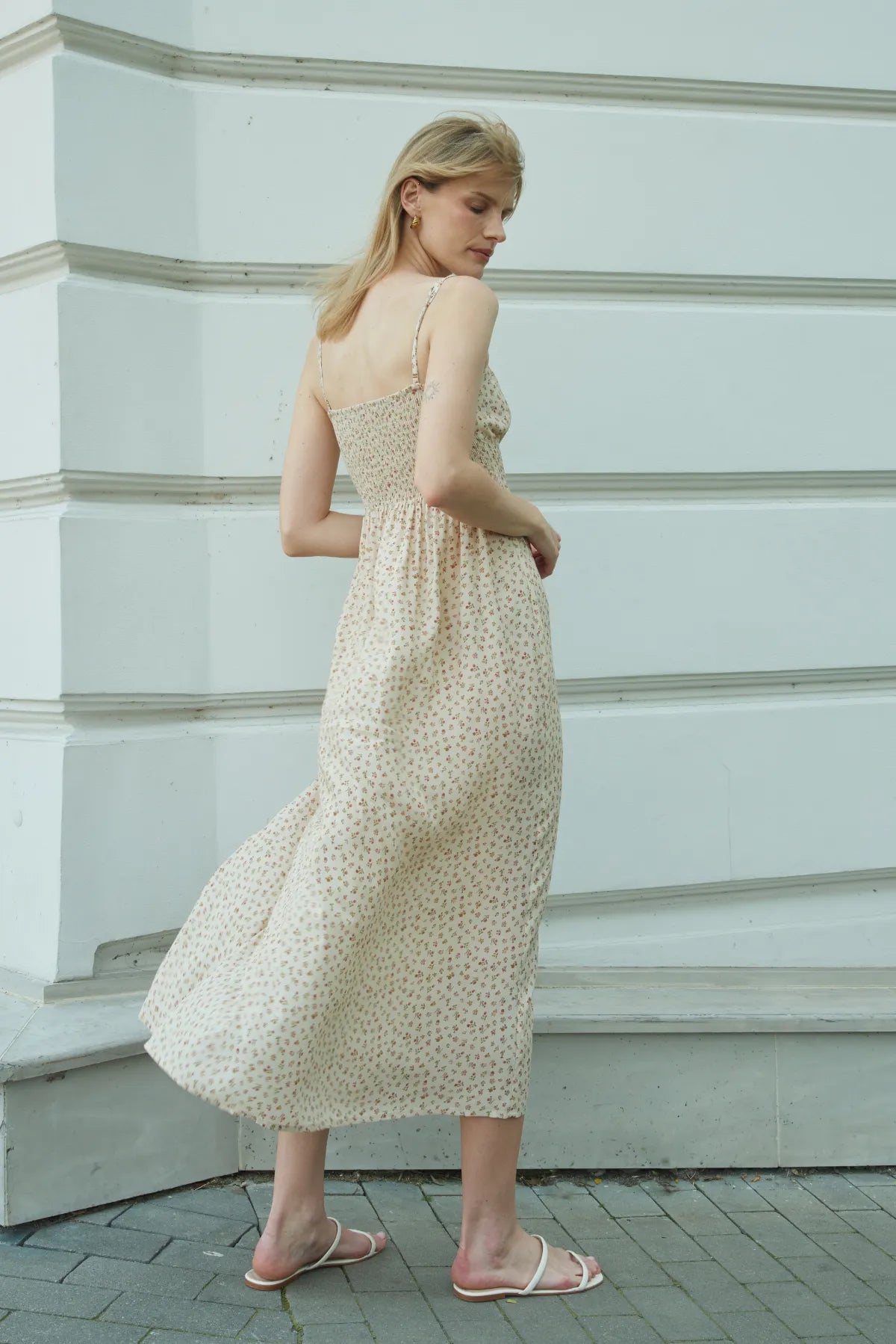 Isabel's floral strappy dress