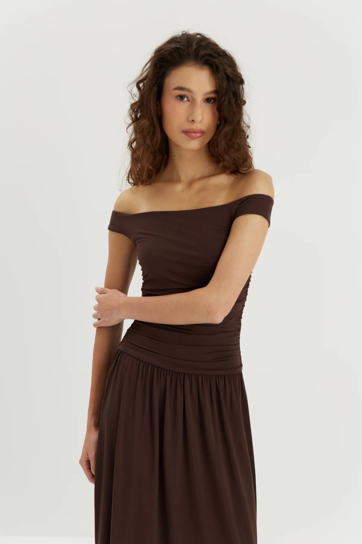 Brown knit dress Nina