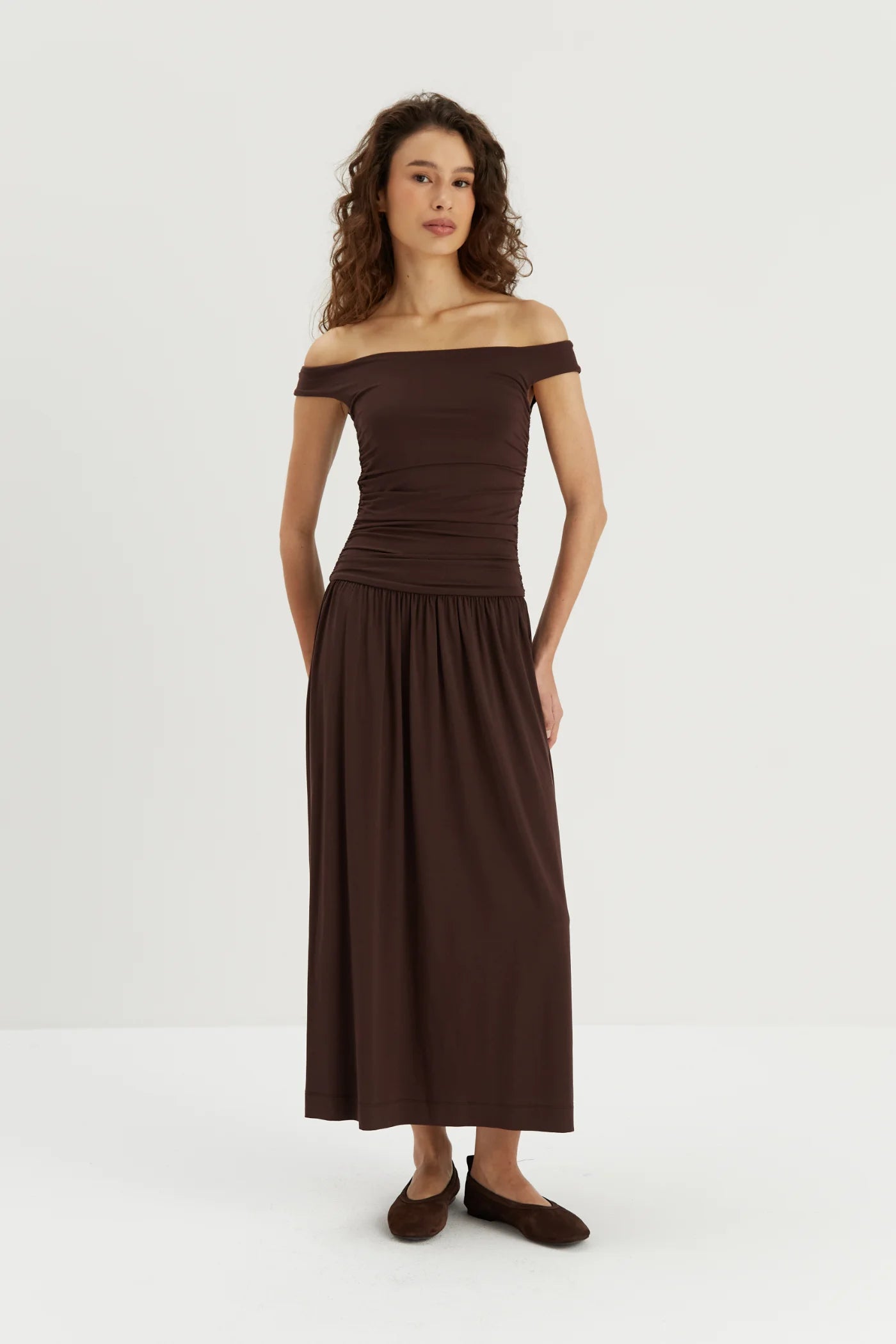 Brown knit dress Nina
