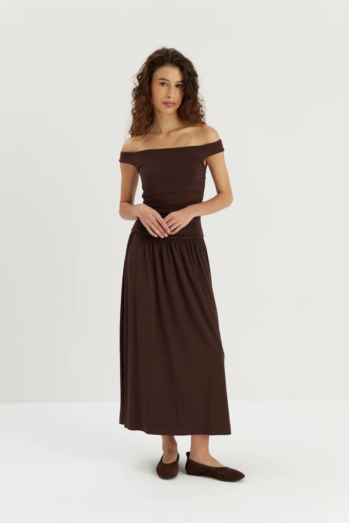 Brown knit dress Nina