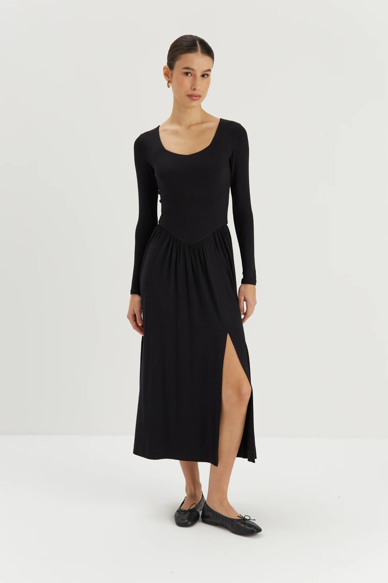 Sophia black knit dress
