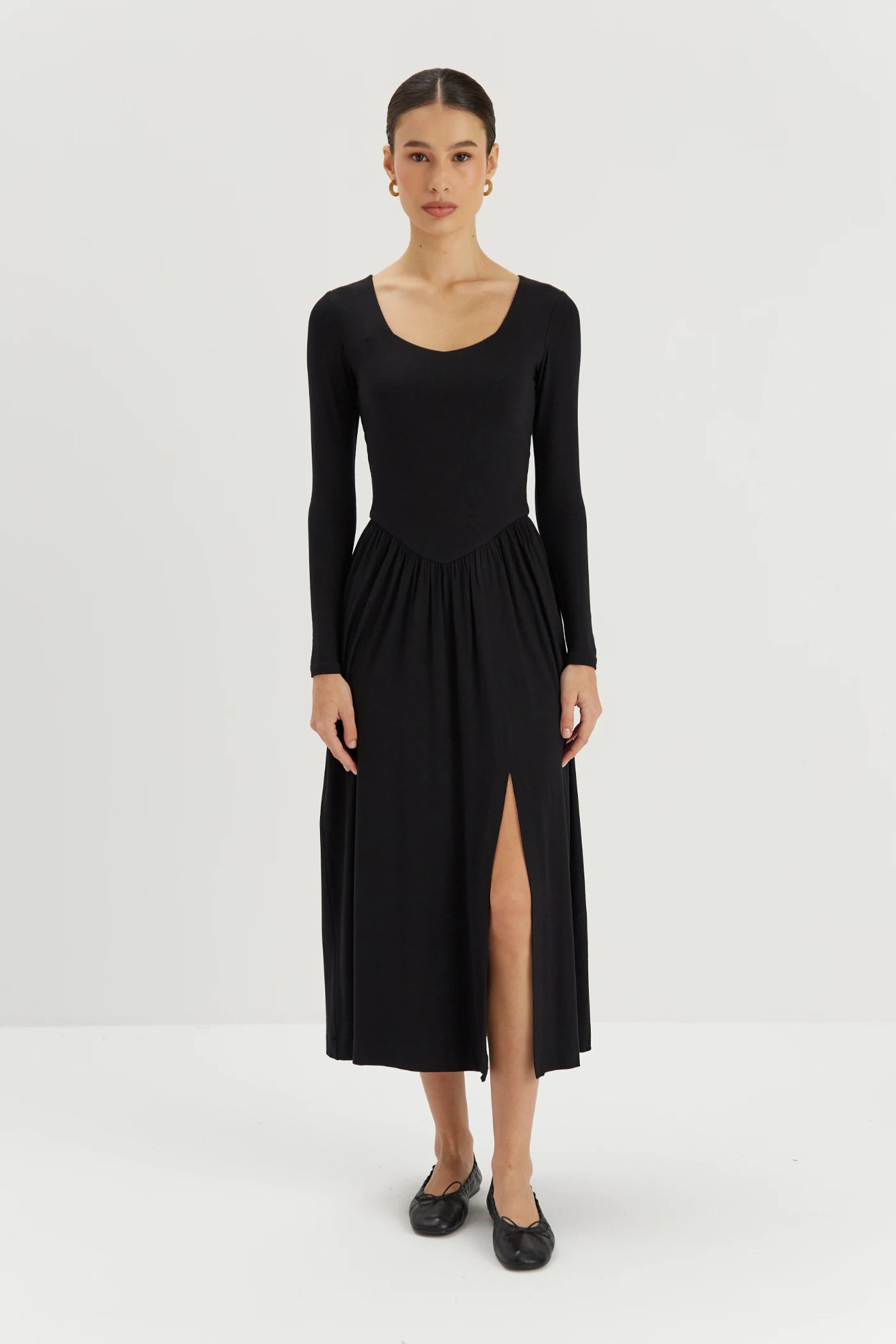 Sophia black knit dress