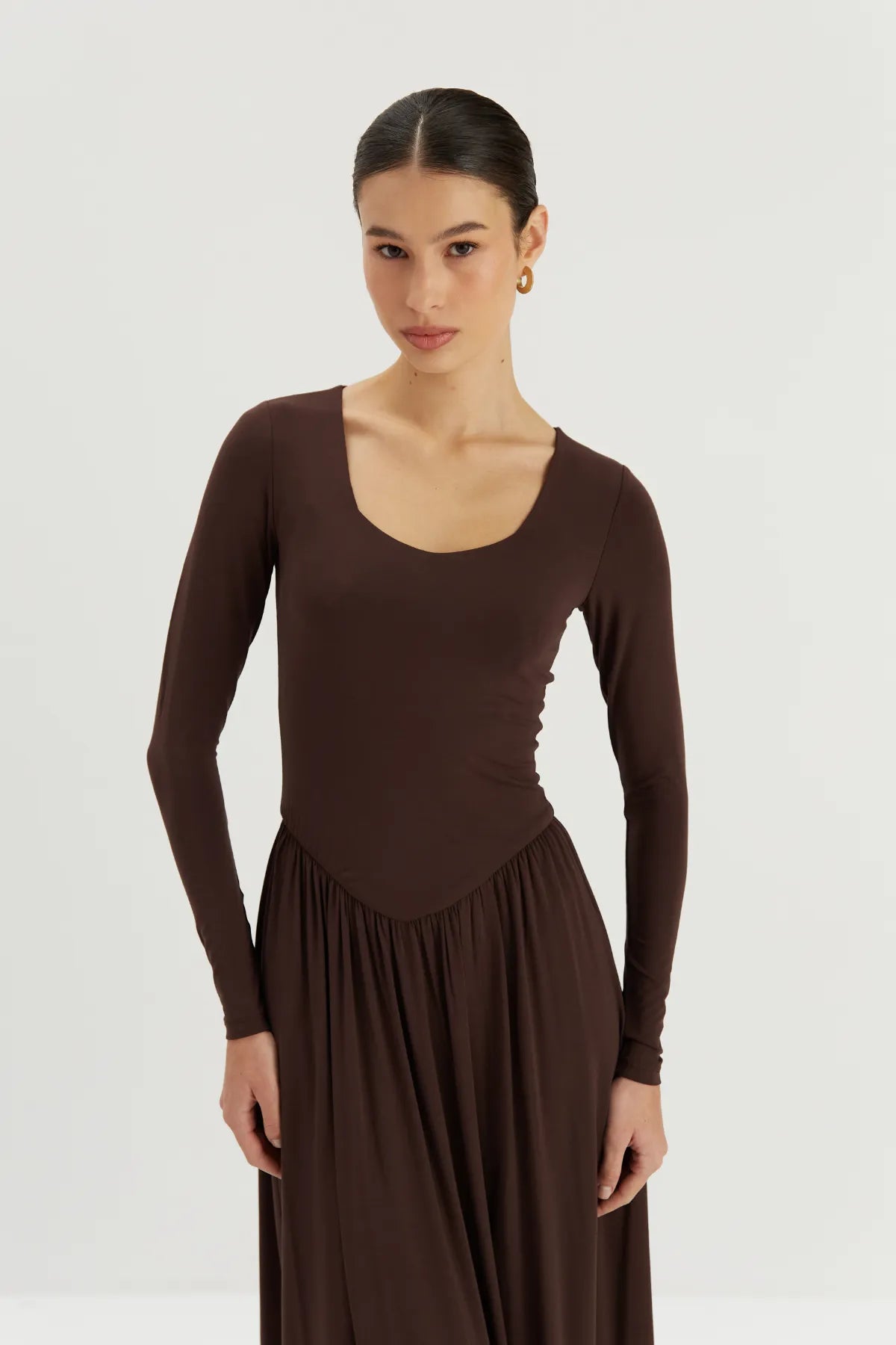 Sophia brown knit dress