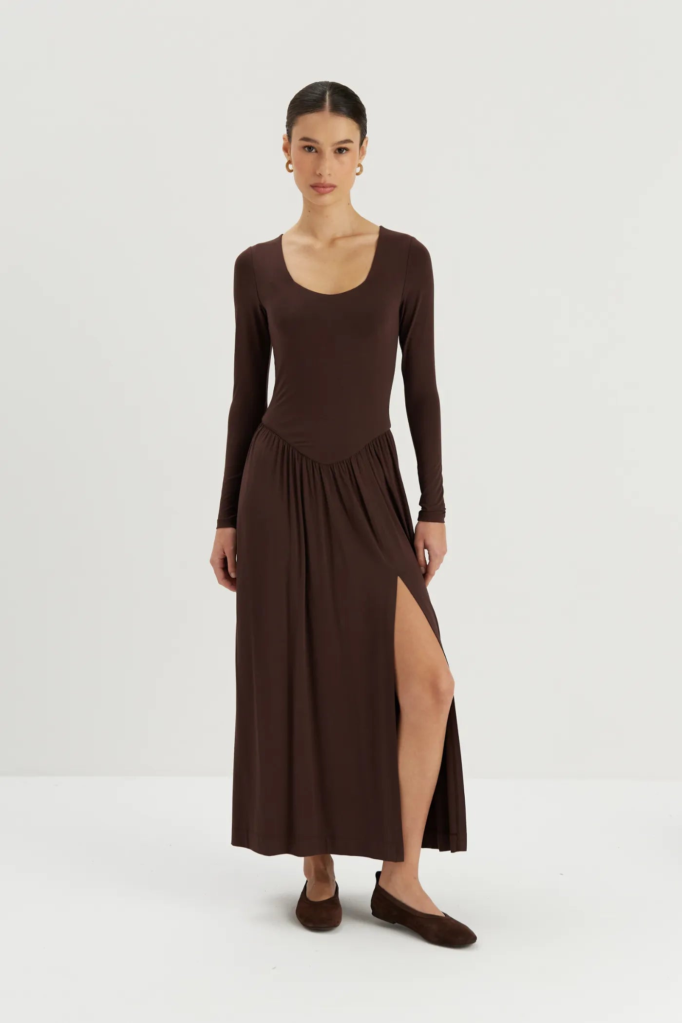 Sophia brown knit dress