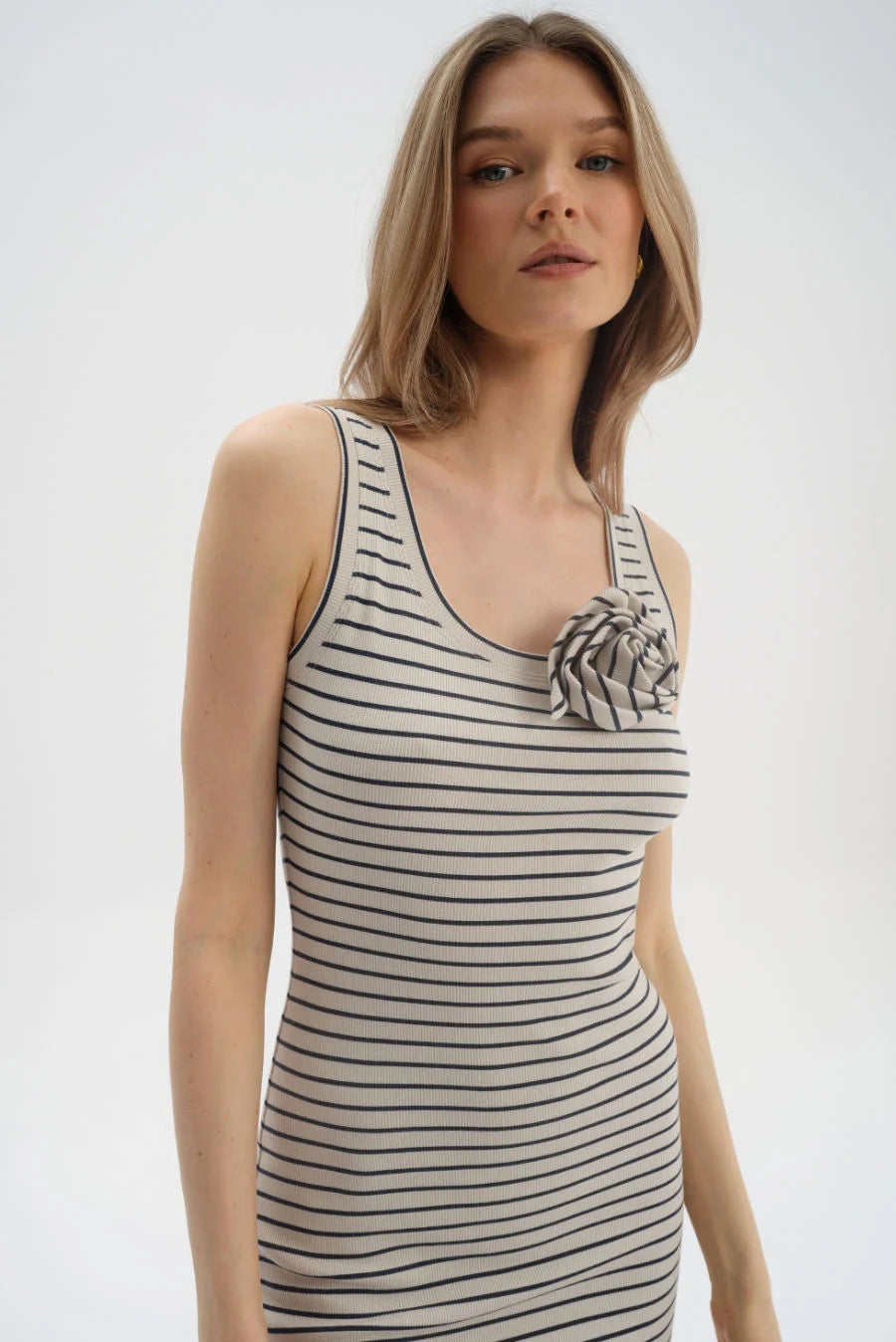 Veja dress with small stripes