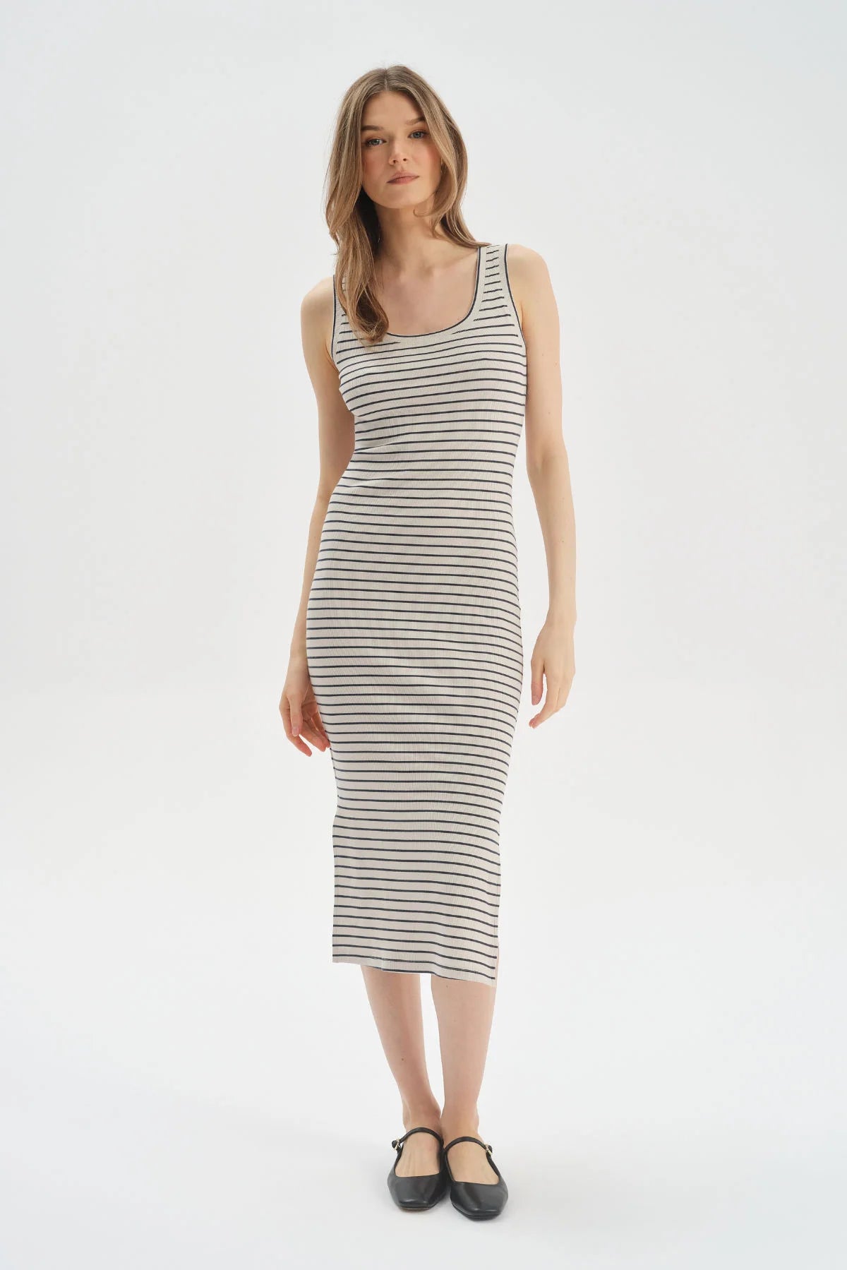 Veja dress with small stripes