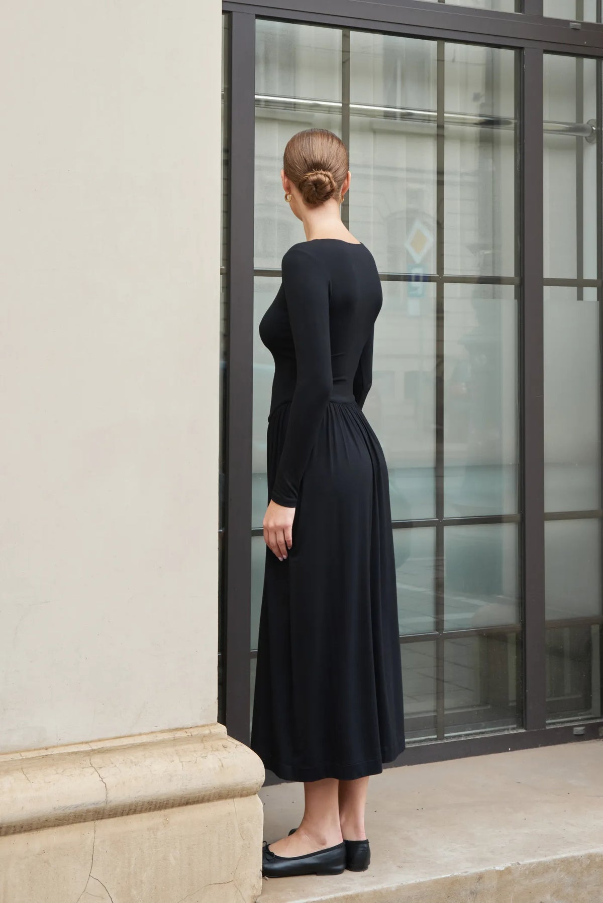 Sophia black knit dress