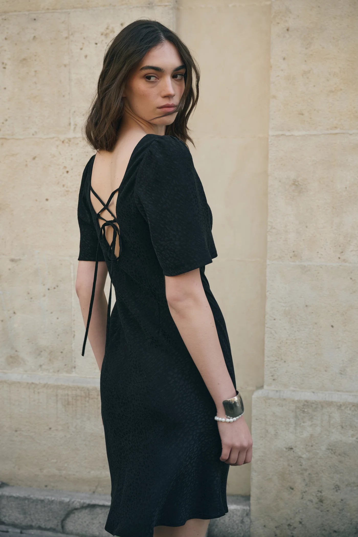 Ariana Dress in Cupro Fabric
