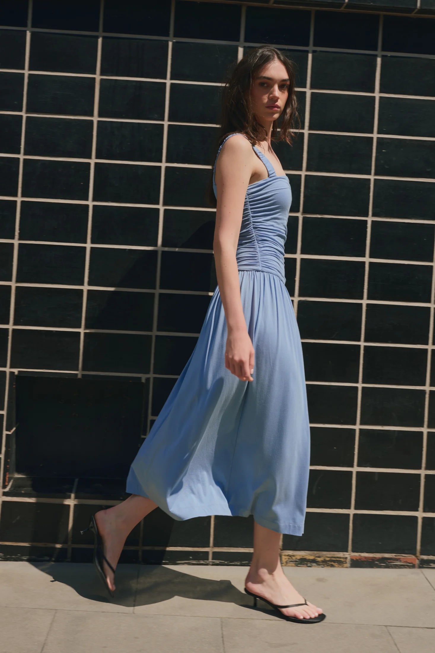 Elena Blue Knit Dress