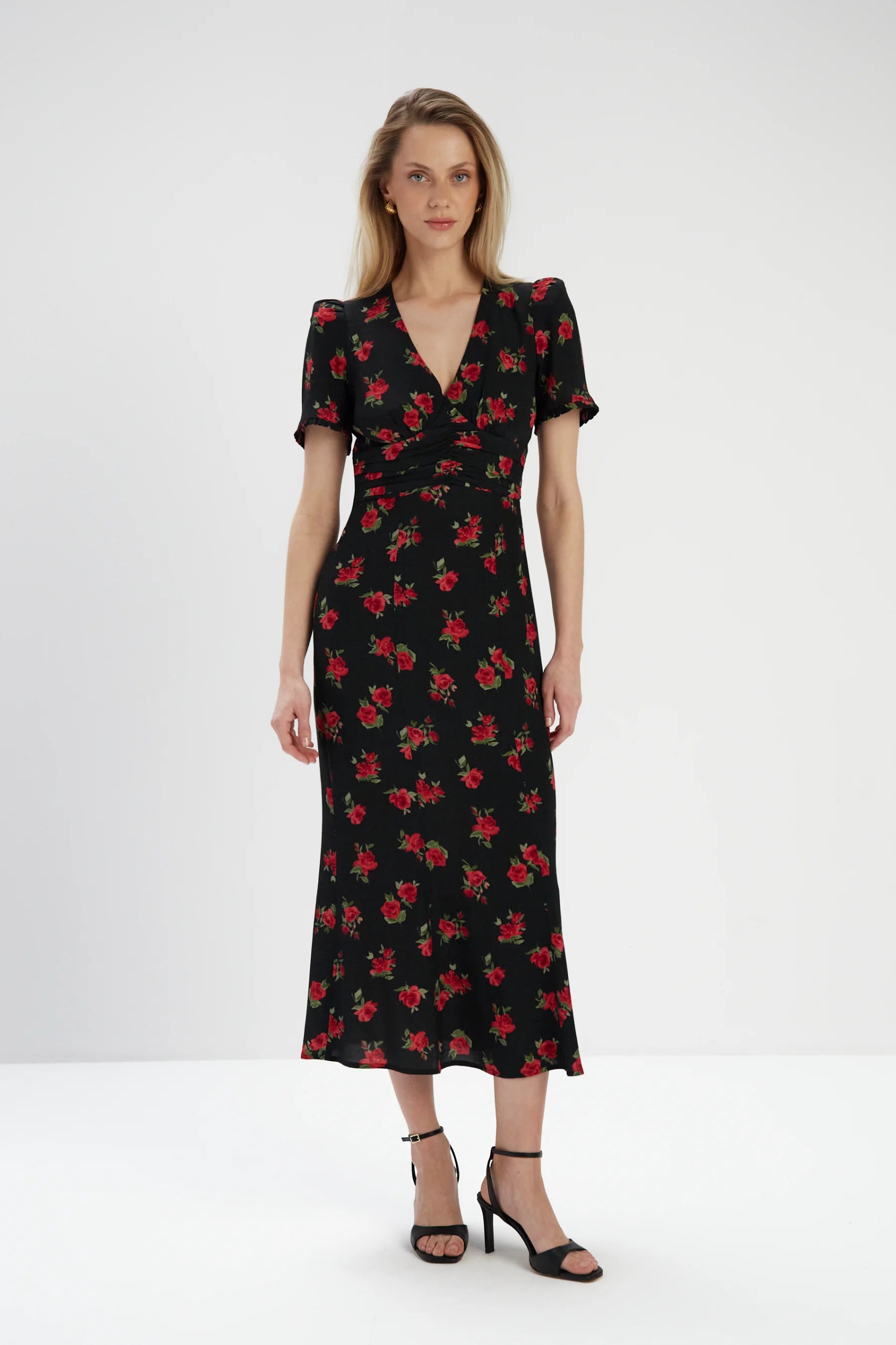 Sukienka z wiskozy Carmen rosa