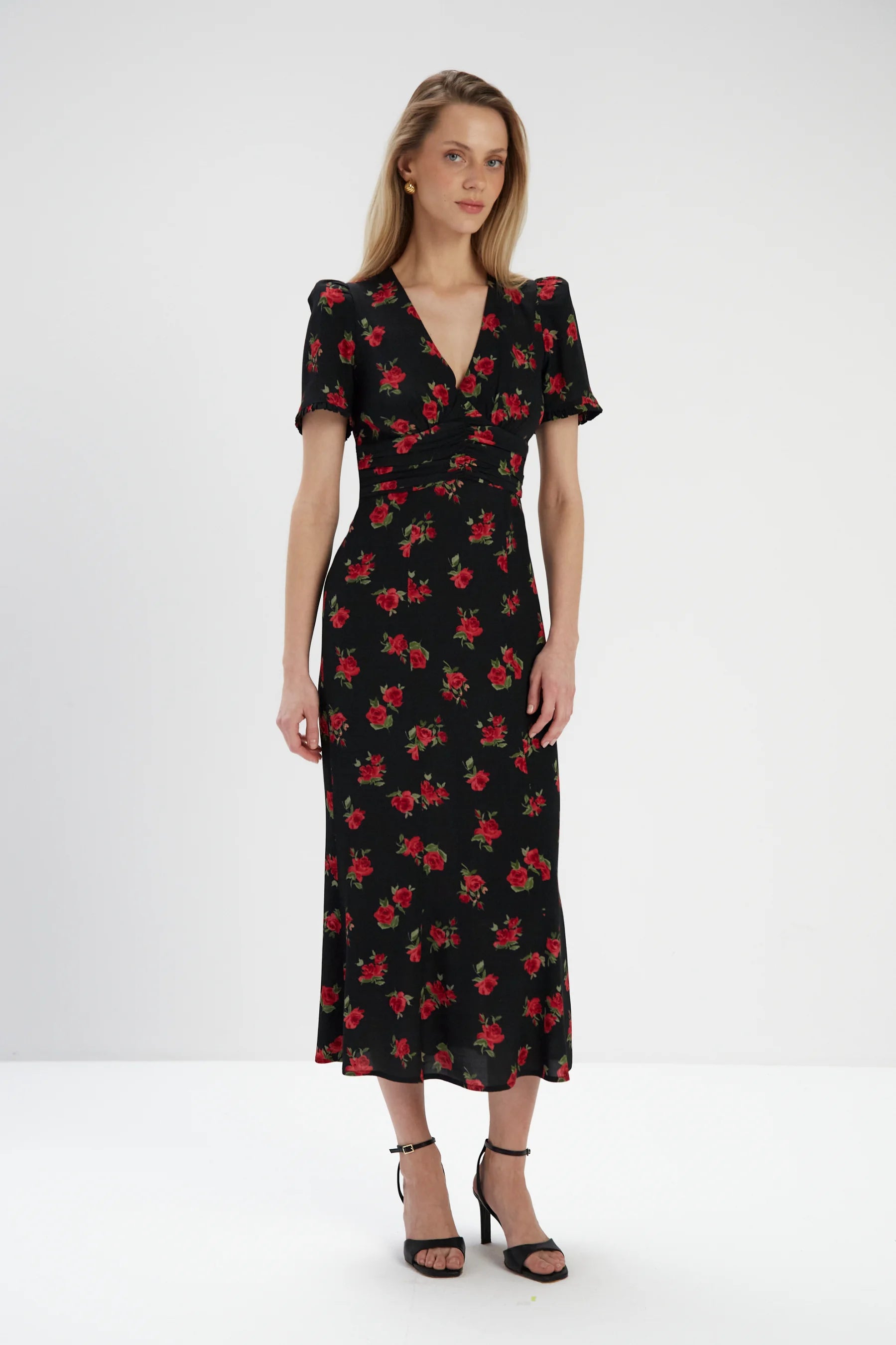 Sukienka z wiskozy Carmen rosa