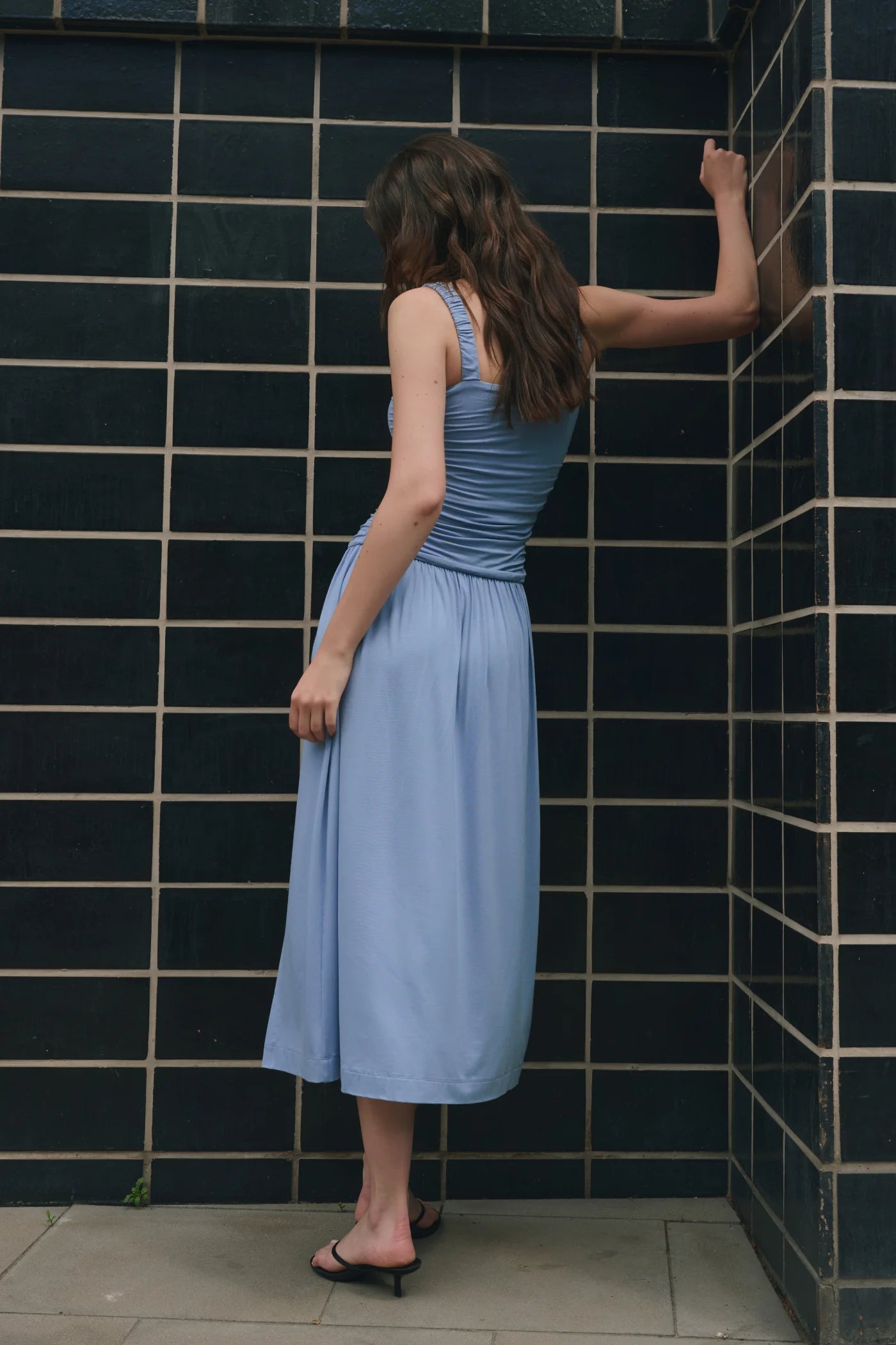Elena Blue Knit Dress