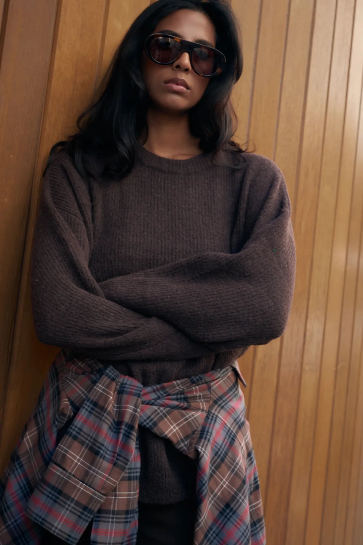 Sweter wełniany Arno brown