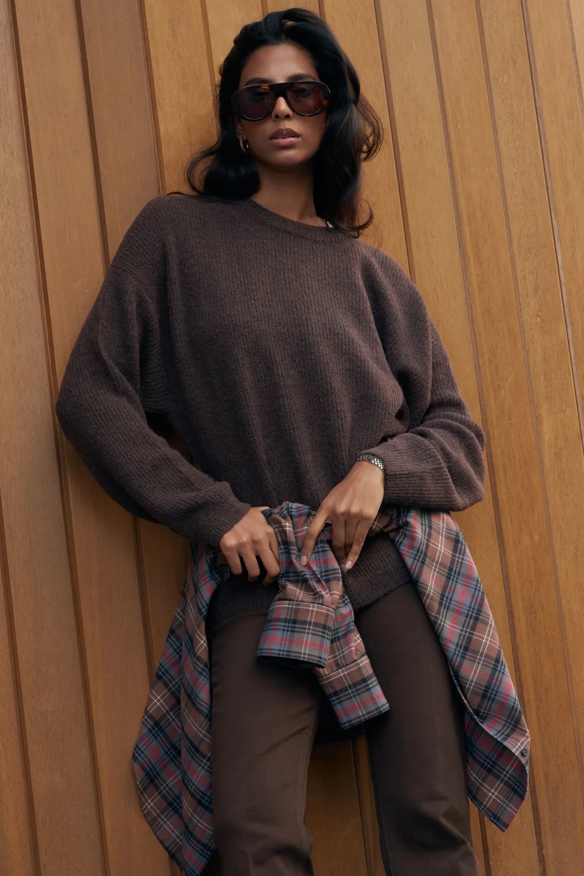 Sweter wełniany Arno brown