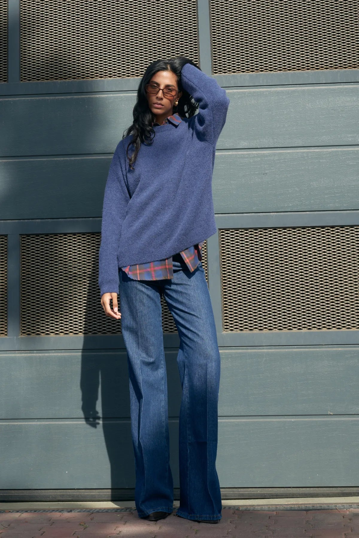 Sweter wełniany Arno dark blue
